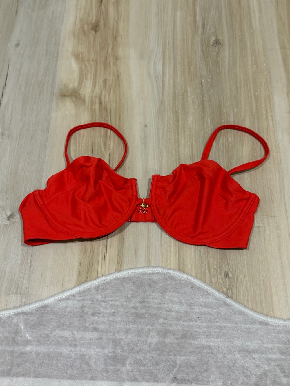 aerie Red Underwire Swim Bra